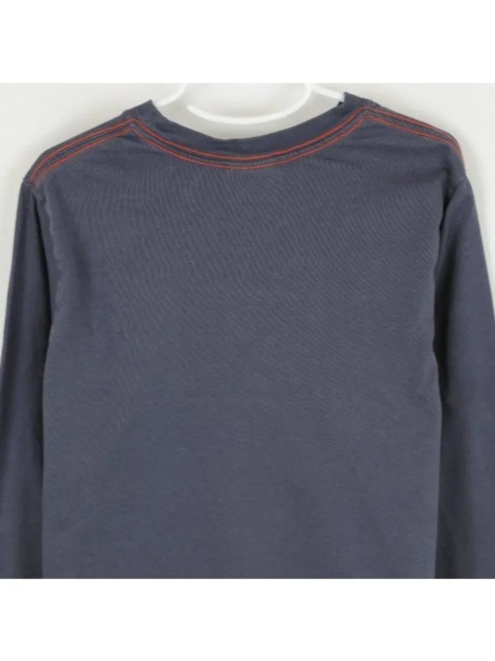Hanna Andersson Boys Size 10 Blue White Bicycle Graphic Crewneck Long Sleeve Tee